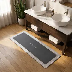 GENERICO - Alfombra Baño Larga 99x39 Absorbente Lavable Antideslizante