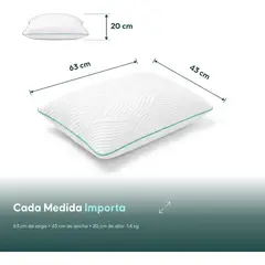 GENERICO - Almohada cervical ajustable de bambú y memory foam