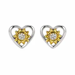 LK LUKSO - Aros Girasol Corazón Plata 925