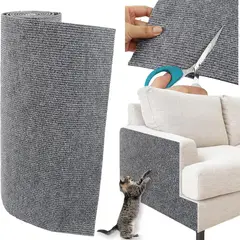KUANGYE - Tapete Autoadhesivoa Rascador Para Gatos 40×300 Cm,Protector para cama,sofa Y Pared Gris