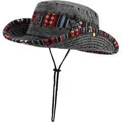 KUANGYE - Gorro Safari Pescador Estilo Hippie Chic Colores Varios