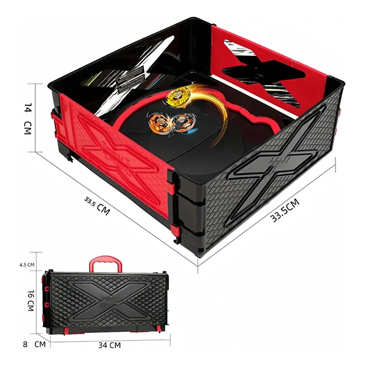 VIDA BUENAS - Beystadium Portátil Negro Estadio Beyblade X Arena Batalla