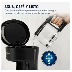 OSTER - Cafetera Electrica 5 Tazas 600W Negro BVSTDCS51B