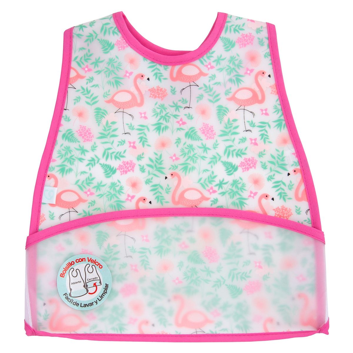 BAMBINO - Bambino Babero Plástico Modern Niña Rosado