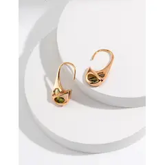 YONG JUN - Aros de Plata 925 Estilo Minimalista Diseño Irregular