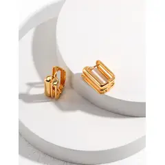 YONG JUN - Aros de Plata 925 Estilo Minimalista Diseño Elegante