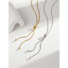YONG JUN - Collar de Plata 925 Ajustable con Diseño Elegante Ref D0208