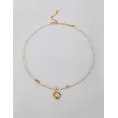XIAOWEI - Collar de Plata 925 con Perlas Naturales Ajustable Ref D0335