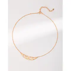 EMPOLI - Collar de Plata 925 Ajustable Acabado Dorado Modelo D0463