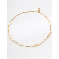 LUCI - Collar de Plata 925 con Perlas Naturales Ajustable