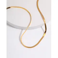 LUCI - Collar de Plata 925 Cadena Tipo Cola de Serpiente Ajustable