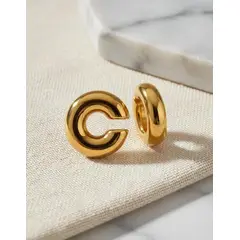 GENERICO - Pendientes de Cartílago Dorados Sin Perforaciones para Orejas