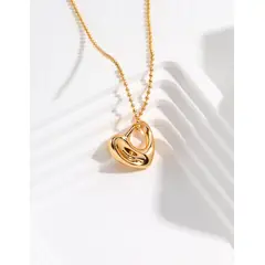 LUCI - Collar de Plata 925 con Corazón Ajustable de Diseño Moderno