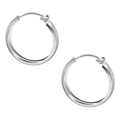 GENERICO - Aros de Argolla Tipo Bote en Plata 925 de 30 mm