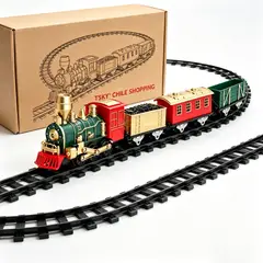 TSKY CHILE SHOPPING - Tren Navideno Electrico Juguete Para Arbol De Pascua Con Luces Y Sonido Clasico Clasicos