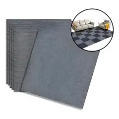GENERICO - Alfombra adhesiva para muros 60x60 cm color gris pack 6