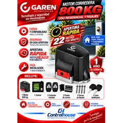 GENERICO - Kit Porton GAREN WIFI Speed 800 Kg