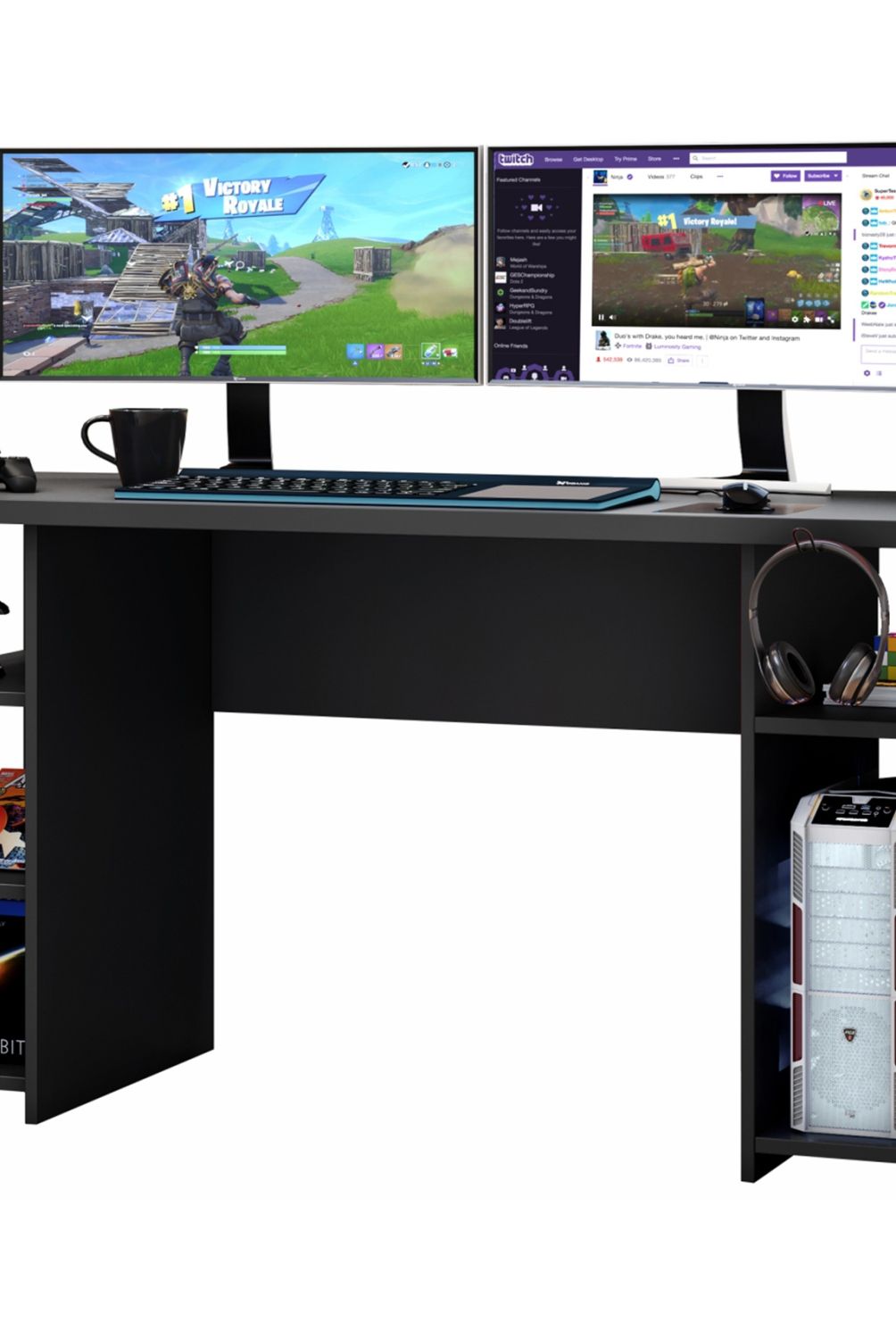 HOME MOBILI - Escritorio Gamer Boku Negro Home Mobili