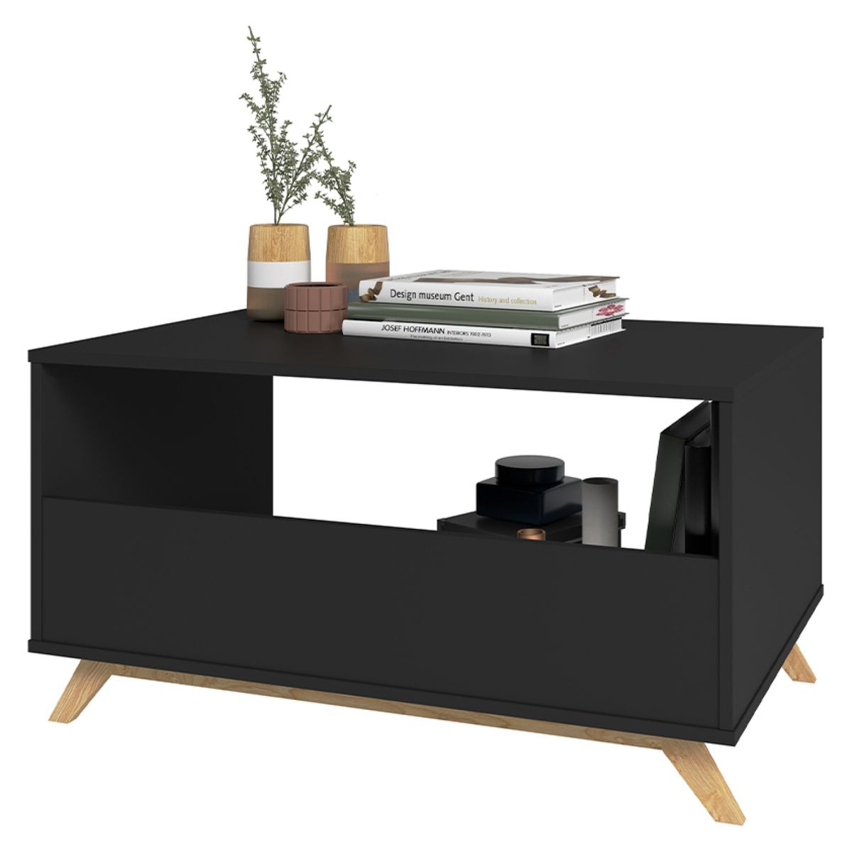 HOME MOBILI - Mesa De Centro Negro Maya Home Mobili