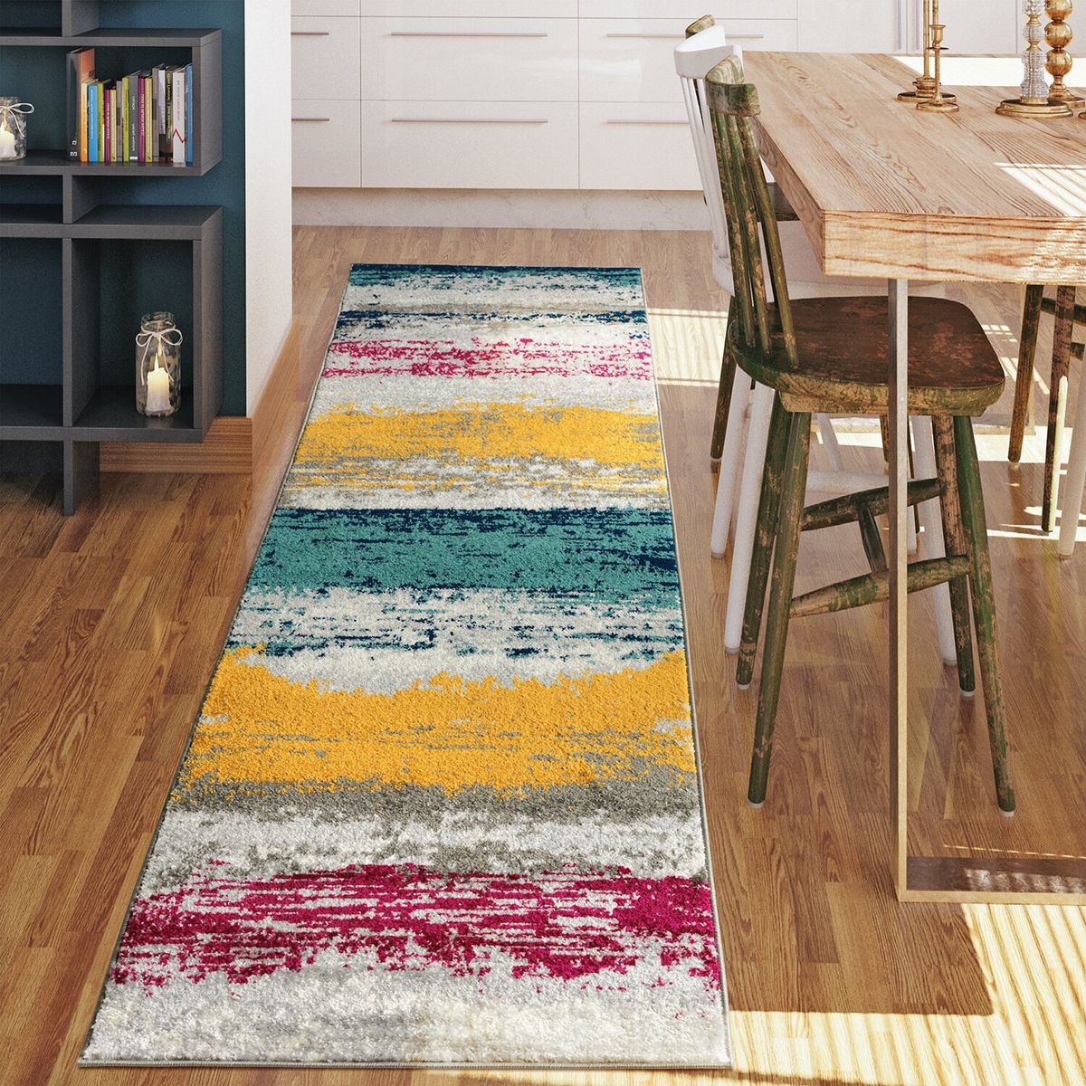 MODA ALFOMBRAS - Alfombras Pasillo Florida Rosada 70 X 230 Cm