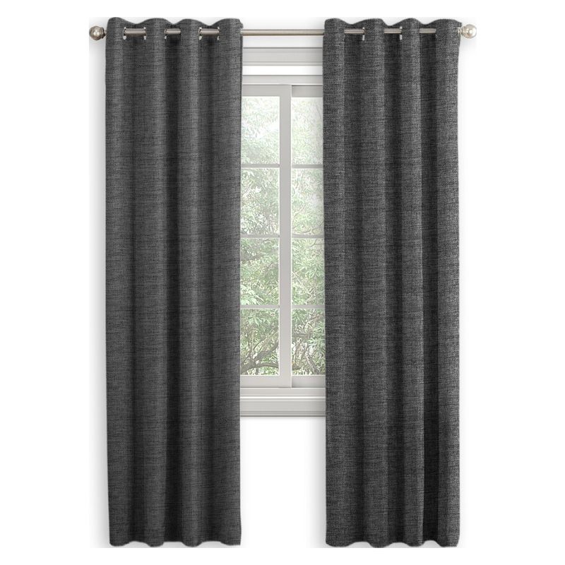 CASATUA - Cortina Blackout 100% 2 Paños 140x220 Textura Lino
