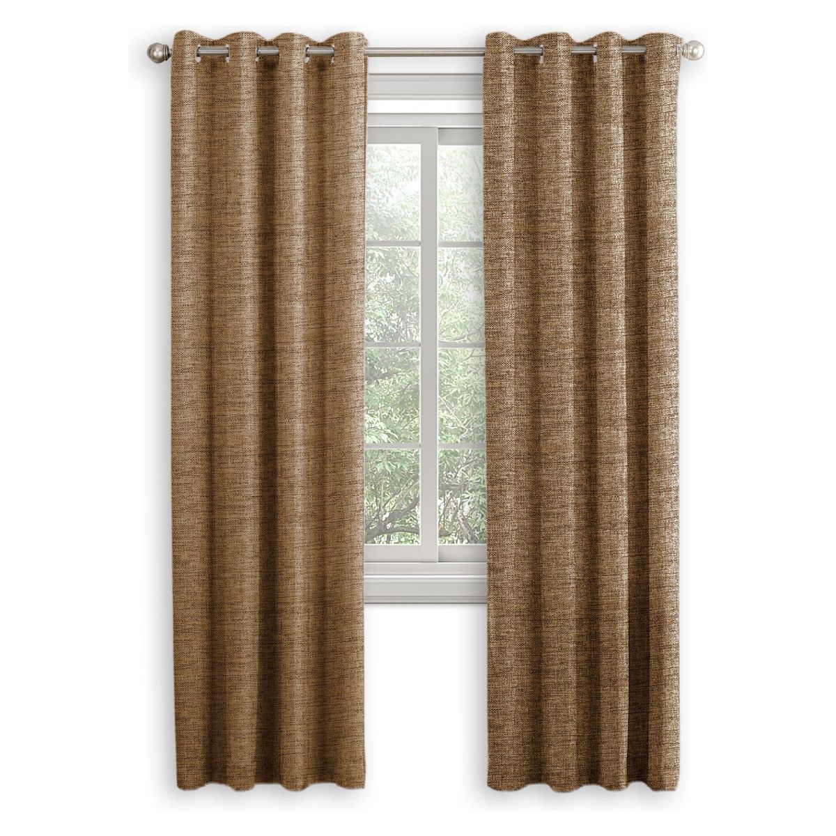 CASATUA - Cortina Blackout 100% 2 Paños 140x220 Textura Lino