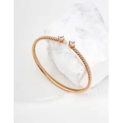 YONG JUN - Pulsera de Plata 925 con Circonitas Ajustable para Mujer