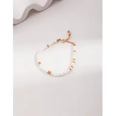 EMPOLI - Pulsera de Plata 925 Estilo Minimalista Ajustable Dorado