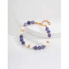 XIAOWEI - Pulsera de Plata 925 con Perlas Naturales Ajustable Ref SL0155
