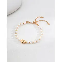 EMPOLI - Pulsera de Plata 925 con Perlas Naturales Ajustable Ref SL0166