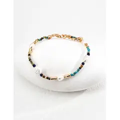 EMPOLI - Pulsera de Plata 925 con Perlas Naturales Ajustable Ref SL0196