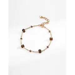 EMPOLI - Pulsera de Plata 925 con Cristal Estilo Minimalista Ajustable