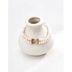 INFINI - Pulsera de Plata 925 Ajustable con Perlas y Circonitas