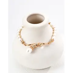 EMPOLI - Pulsera de Plata 925 con Perlas de Agua Dulce Ajustable