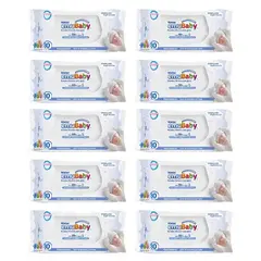 EMUBABY - Toallitas Húmedas Emuwipes Water Recién Nacidos Pack 80 Unidades x10