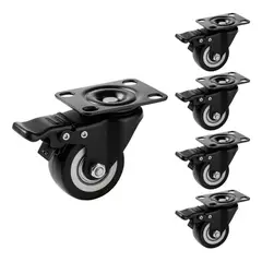 GENERICO - 4pcs Ruedas Giratorias Freno Para Muebles Pesados Con Freno