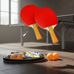 GENERICO - Set Ping Pong De Mesa Portatil Con 2 Paletas+2 Pelota+ Bolso