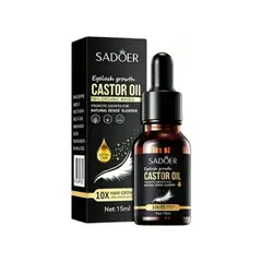 GENERICO - Aceite de Ricino para Crecimiento de Pestañas Sadoer (15 ml) / Alargador y Fortalecedor