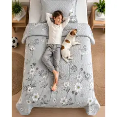 MYLHOGAR - Set de Cubre Cama y Funda de Almohada Plaza y Media 180x230cm