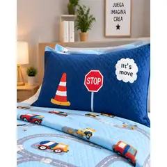 MYLHOGAR - Cubrecama 1.5 Plazas (180x230 cm) + 1 Almohada + 1 Funda