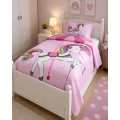 MYLHOGAR - Cubrecama 1.5 Plazas (180x230 cm) + 1 Almohada + 1 Funda