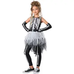 VATYERTY - Disfrazar chica de esqueleto para Halloween blanco