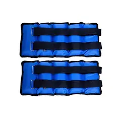 GENERICO - Par Pesas Tobilleras Ajustables Azul 4 kg