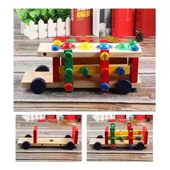 GENERICO - Camión y Caja de Herramientas de Madera para Niños