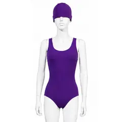 CERASUS PROJECTS - Traje de Baño Deportivo Clasico de mujer con gorro para natación