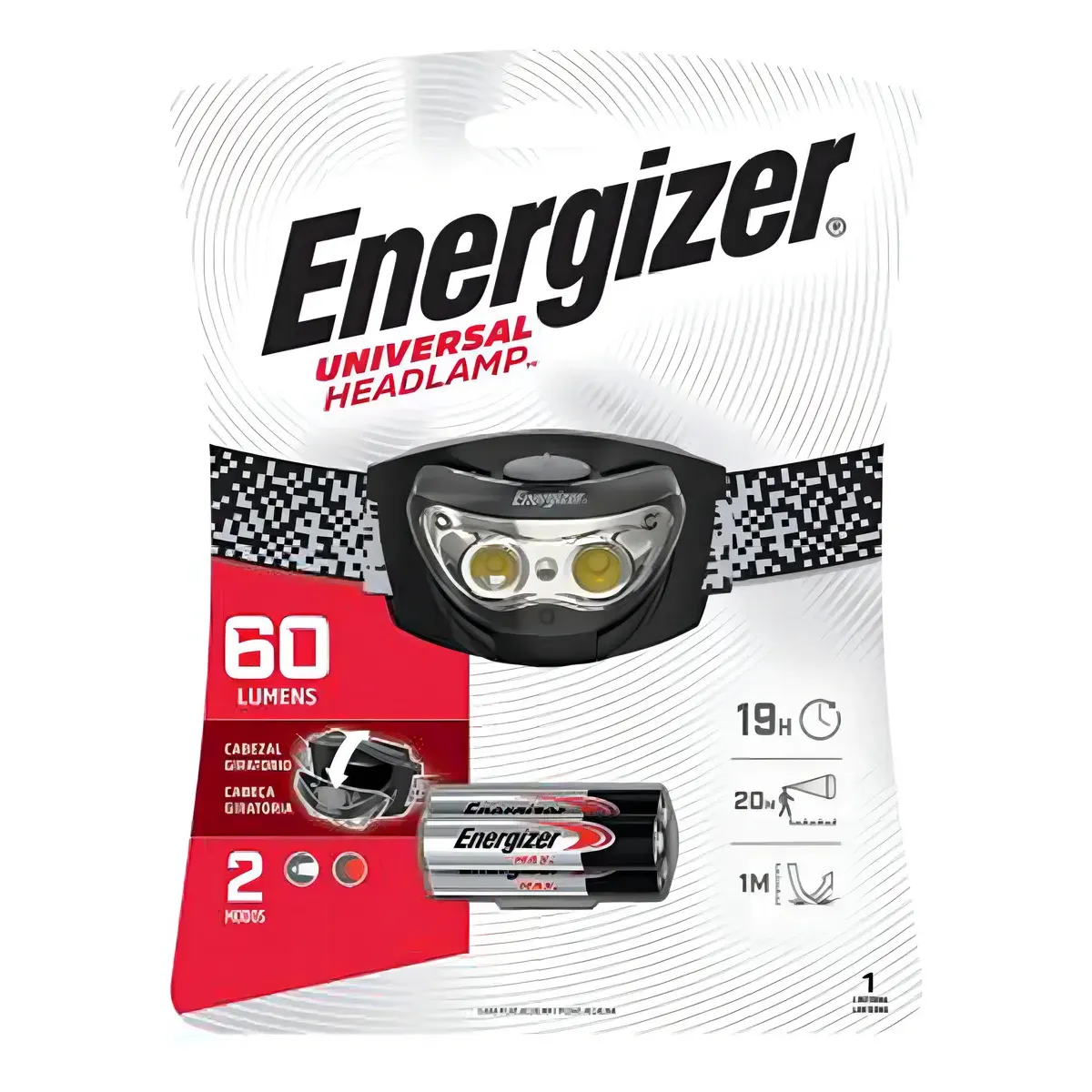 ENERGIZER - Linterna Led Energizer Headlight Vincha Negra - Luz Blanca