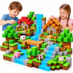 EVERSO - Bloques Magnéticos 204 Piezas Juego Construcción STEM Niños 3+