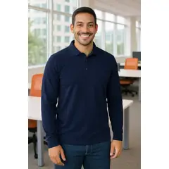MTX - Polera Pique Manga Larga Hombre