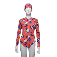 CERASUS PROJECTS - Traje de baño de surf manga larga con gorra de mujer