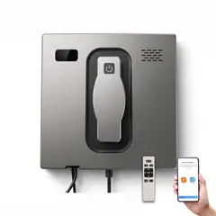 HARMONIK - Robot Limpia Vidrios Y Azulejos Inteligente FO2-21 Gris Metalico